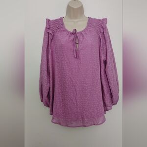 Simply Vera Vera Wang Lavender Blouse with Ruffle Accents